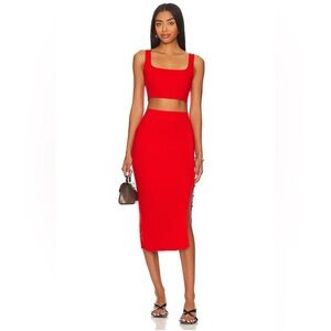 True Rib Skirt in Fiery Red LITA by Ciara
